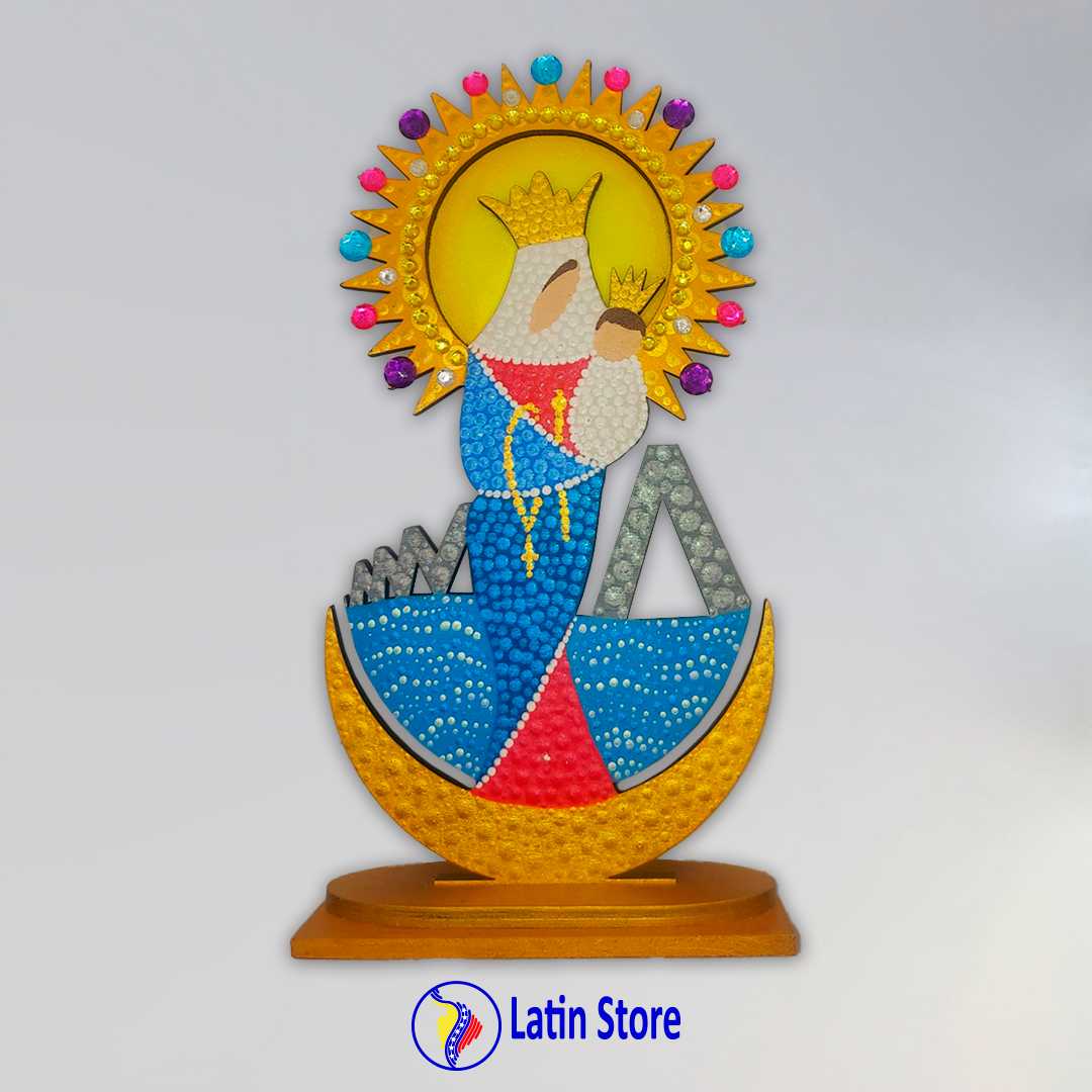 Virgen en Madera para mesa