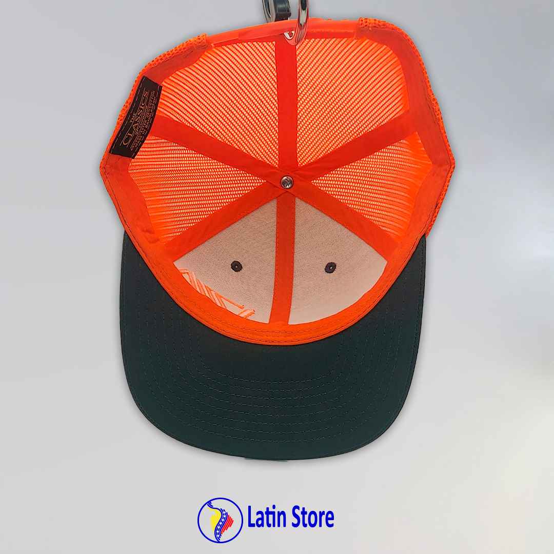 Gorra Vzla Brand Naranja Neón