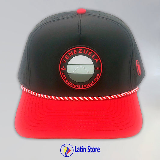 Gorra Latin Store "Los Buenos Somos Más" Snapback en Negro y Rojo