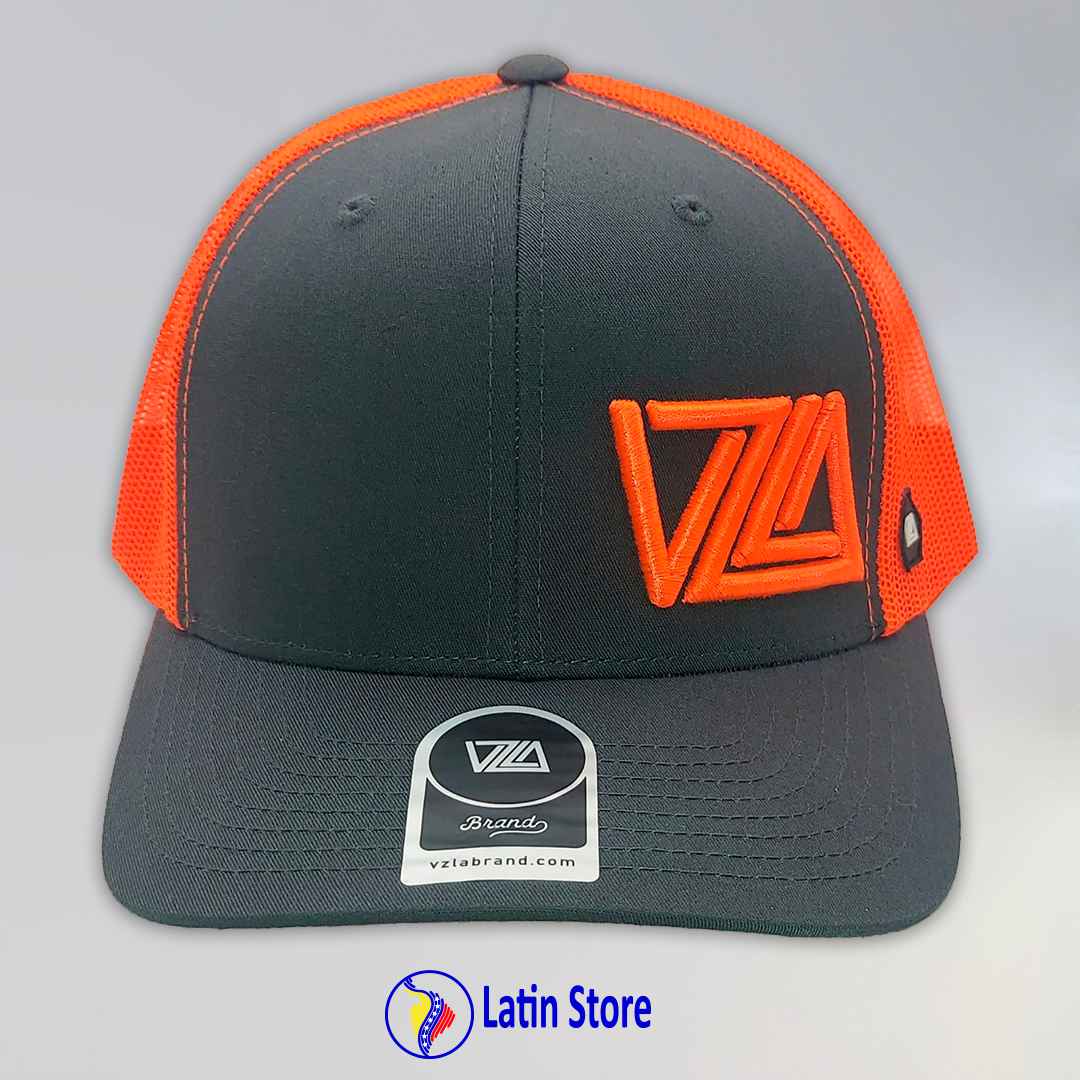 Gorra Vzla Brand Naranja Neón