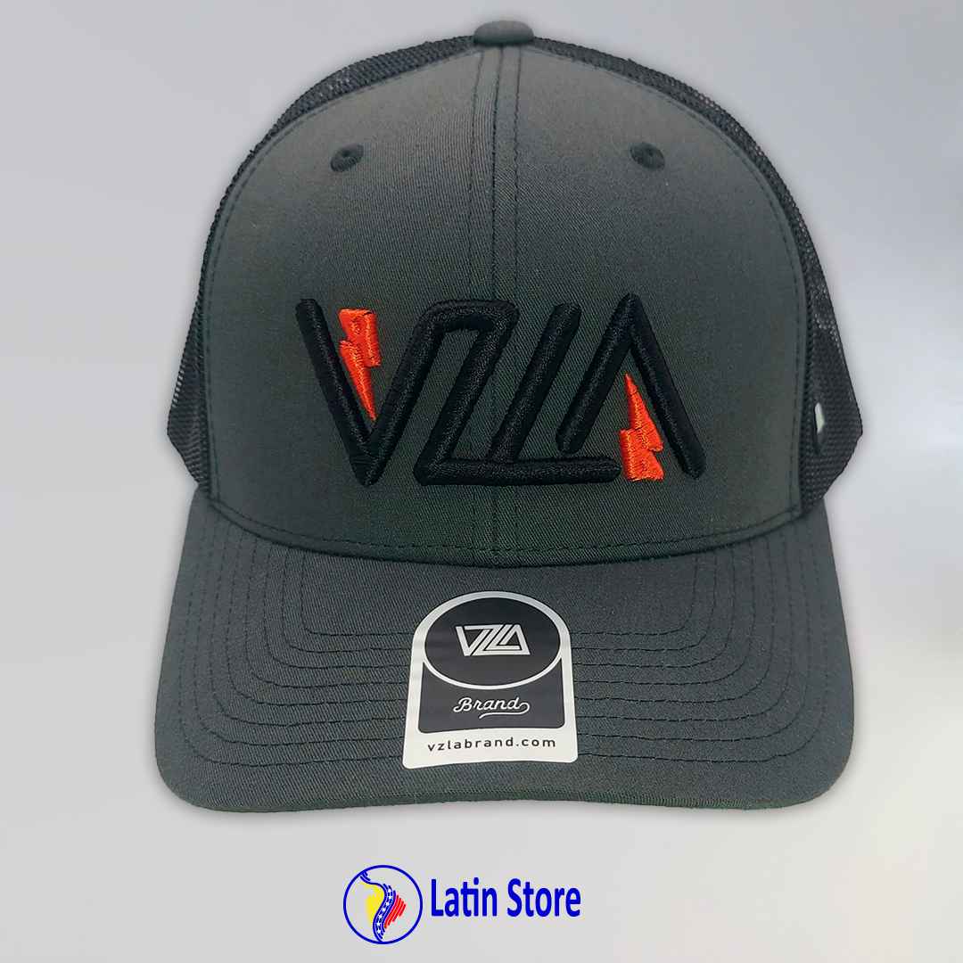 Gorra Vzla Brand Orange lightning bolt