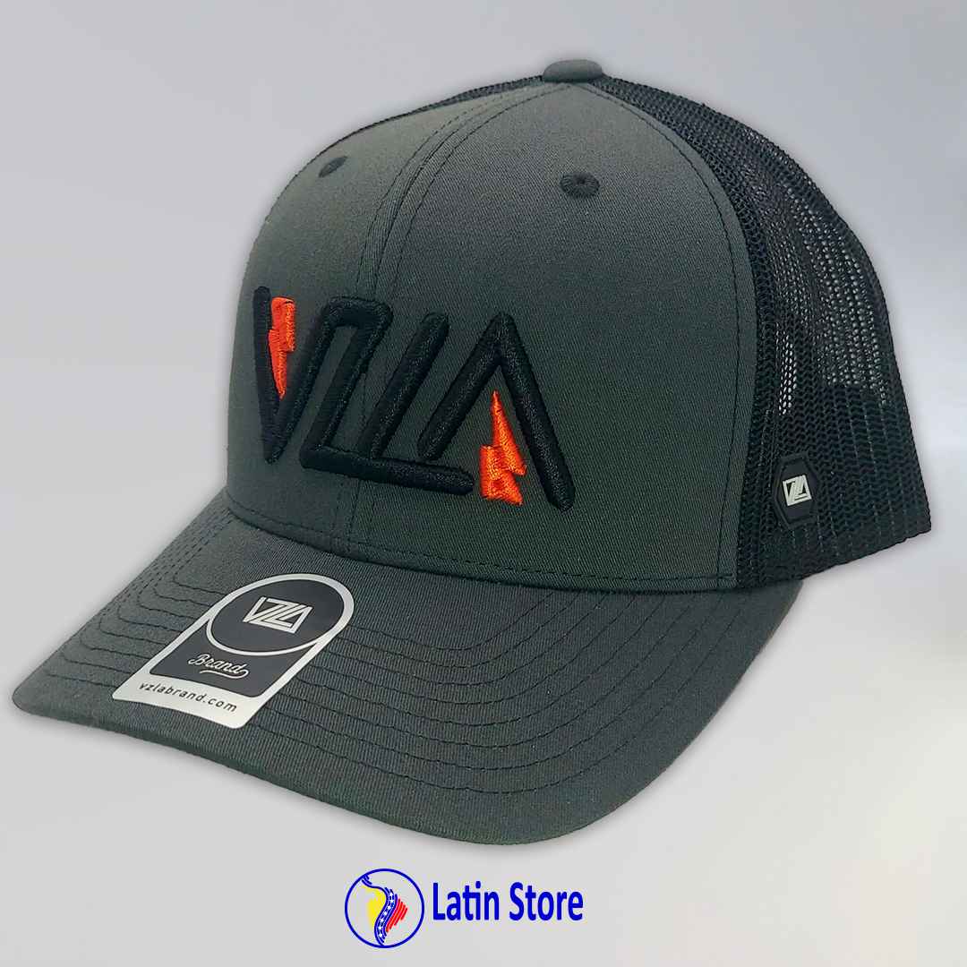 Gorra Vzla Brand Orange lightning bolt