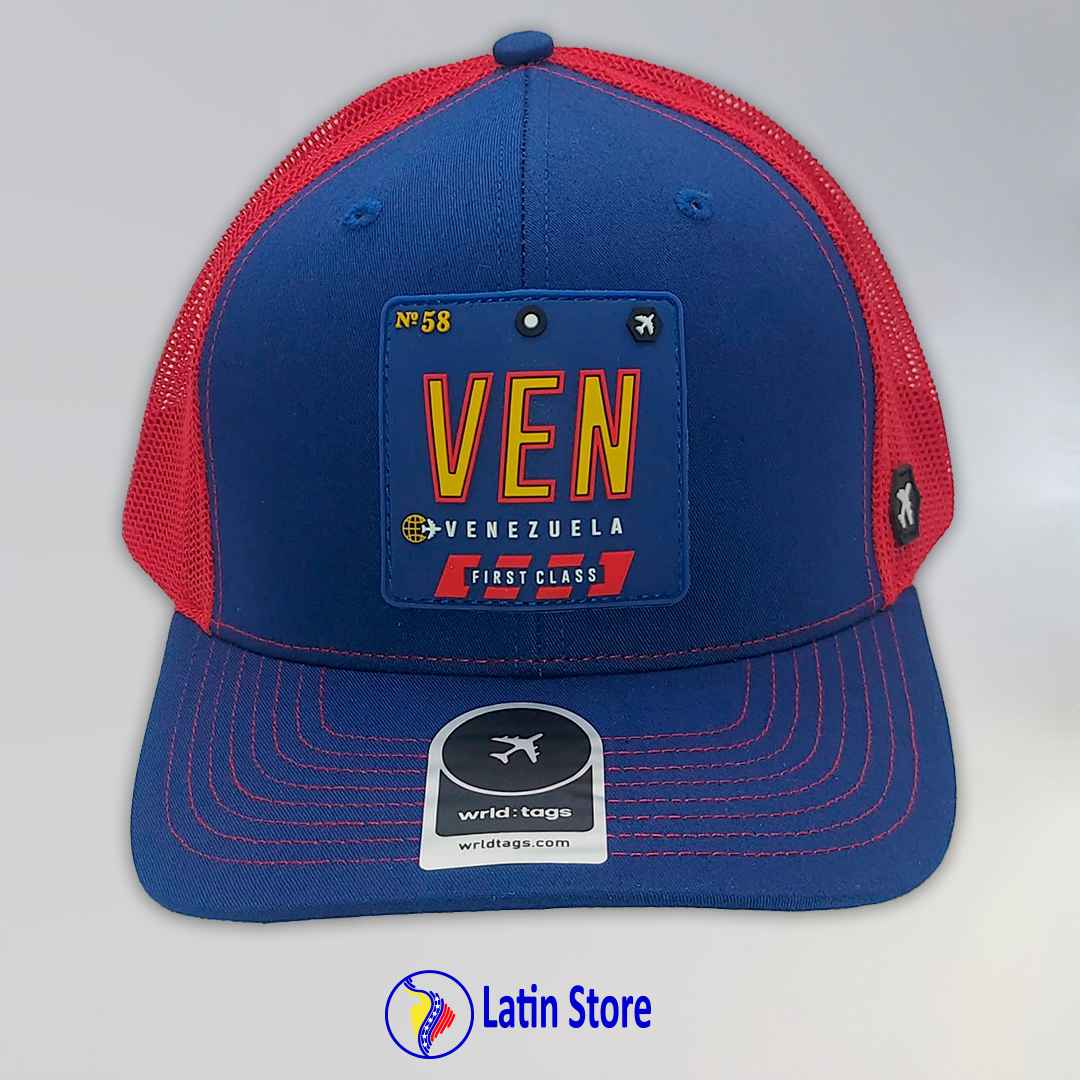 Gorra Vzla Brand +58 Rojo - Azul