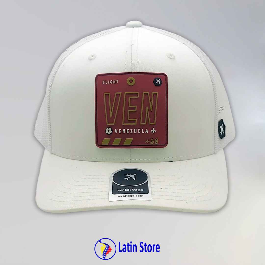 Gorra Vzla Brand +58 Blanco