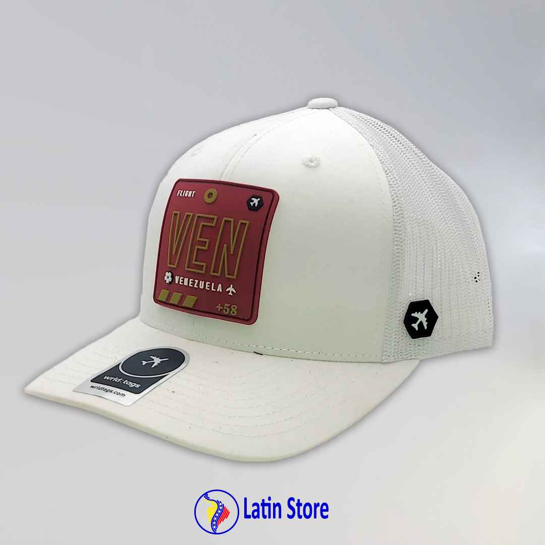 Gorra Vzla Brand +58 Blanco