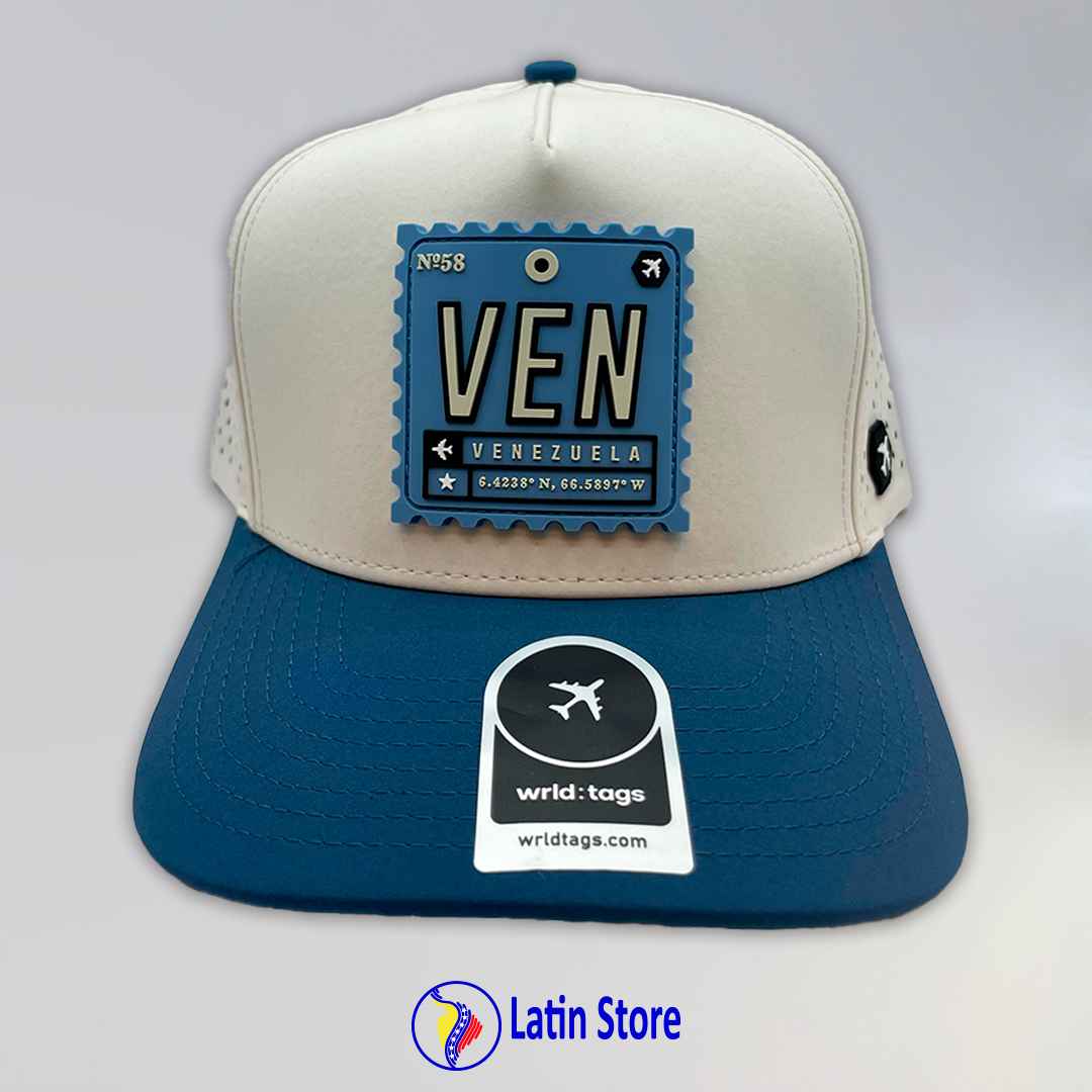 Gorra Vzla Brand Marfil y Azul