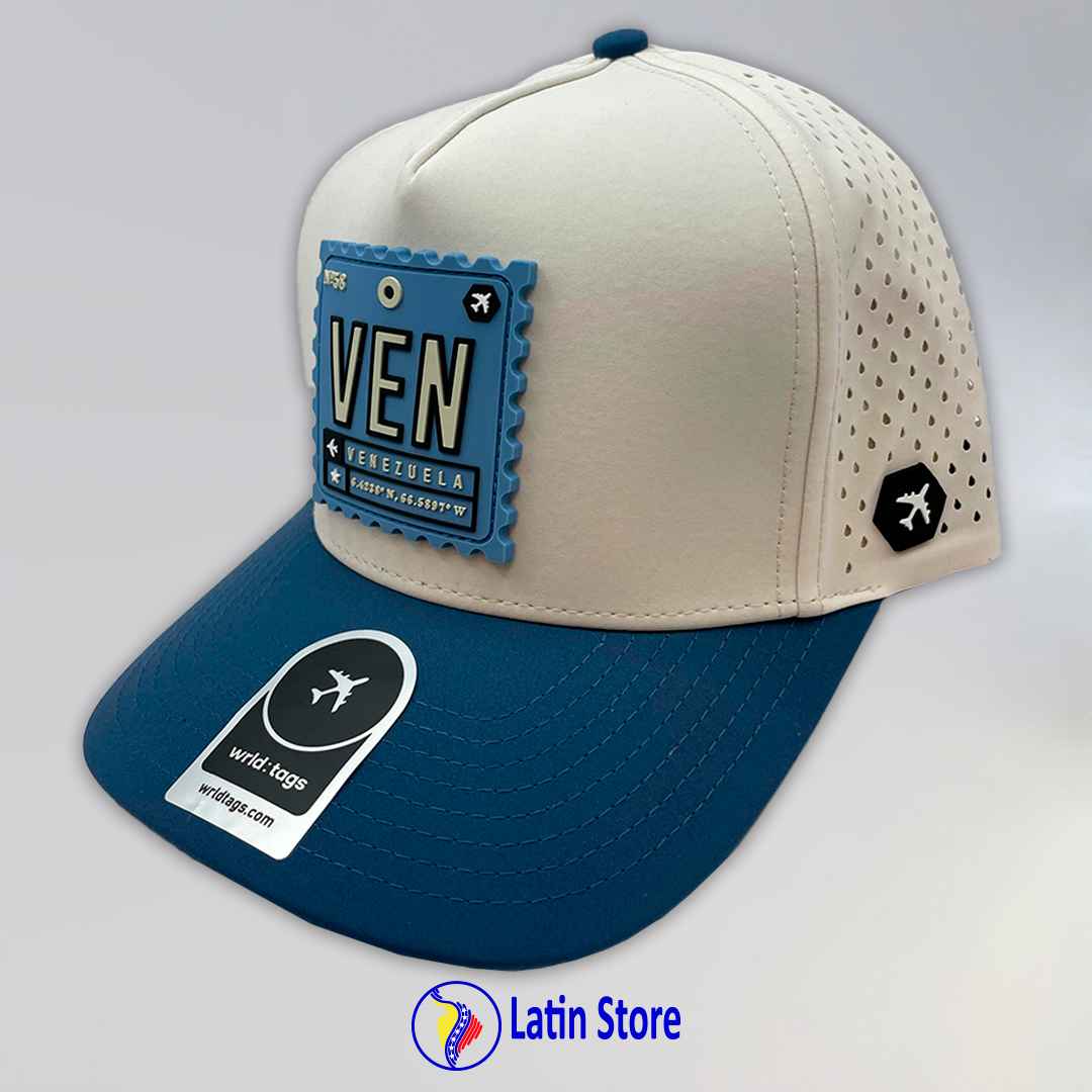 Gorra Vzla Brand Marfil y Azul