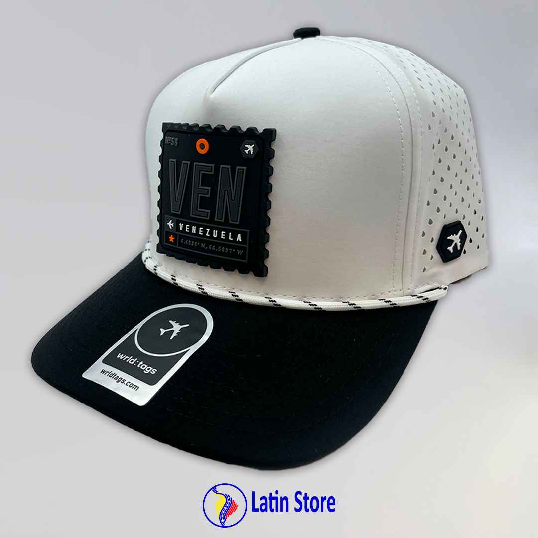 Gorra Vzla Brand Blanco y Negro