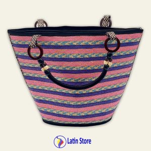 Cartera Artesanal de Caña Flecha con Asas Tejidas