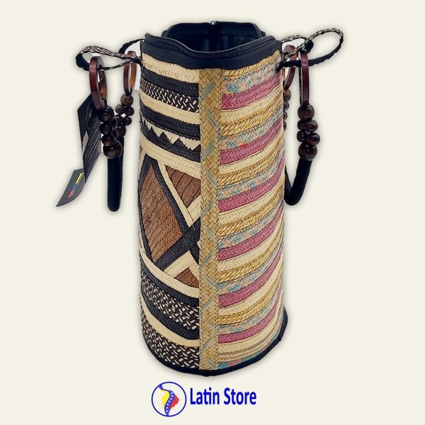 Cartera de Caña Flecha con Detalles en Madera