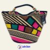 Bolso Artesanal de Caña Flecha con Detalles de Color