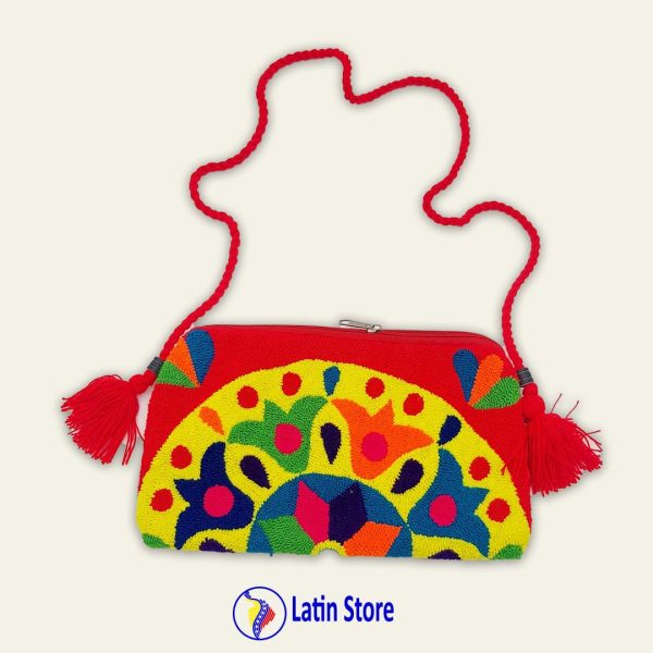 Monedero Guajiro "L" de Lana – Edición Fuego Vibrante