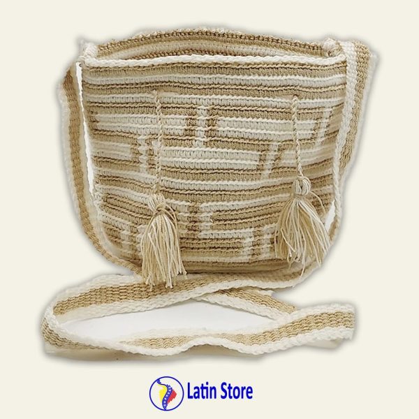 Mochila Wayuu Artesanal – Edición Tierra y Crema