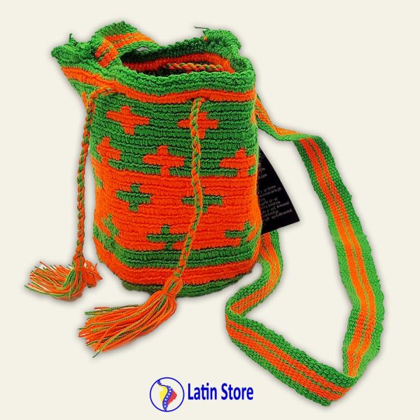 Mochila Wayuu Artesanal – Edición Neón Dual