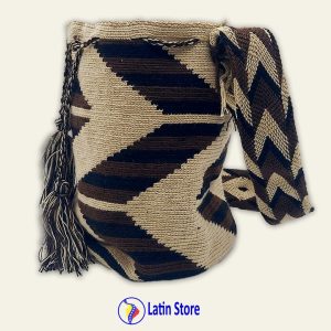 Mochila Wayuu Artesanal "Large" – Edición Brisa y Tierra