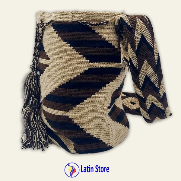 Mochila Wayuu Artesanal "Large" – Edición Brisa y Tierra