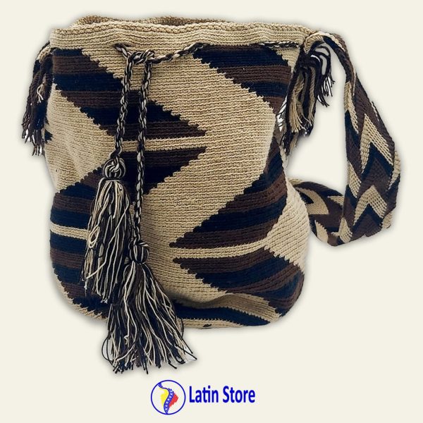 Mochila Wayuu Artesanal "Large" – Edición Brisa y Tierra