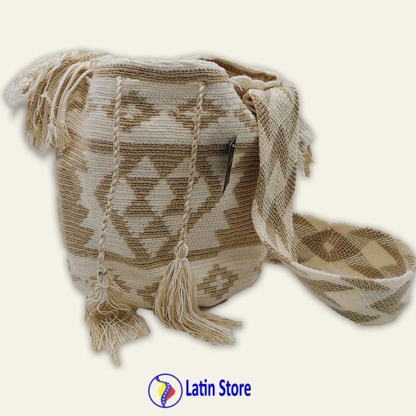 Mochila Wayuu Artesanal "Large" – Edición Arena y Café