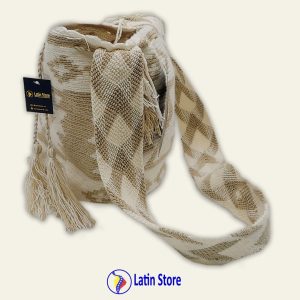 Mochila Wayuu Artesanal "Large" – Edición Arena y Café