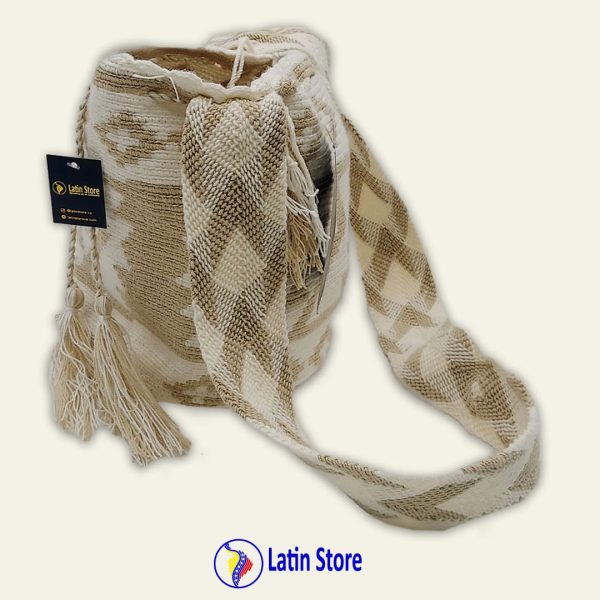 Mochila Wayuu Artesanal "Large" – Edición Arena y Café