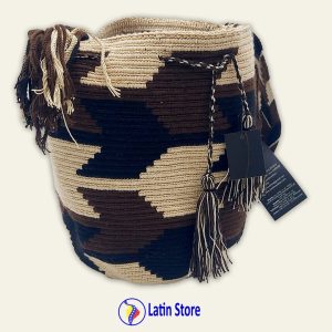 Mochila Wayuu Artesanal "Large" – Edición Brisa y Tierra
